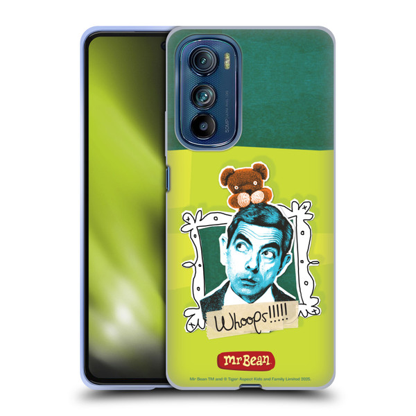 Mr. Bean Doodle Art Portrait Soft Gel Case for Motorola Edge 30
