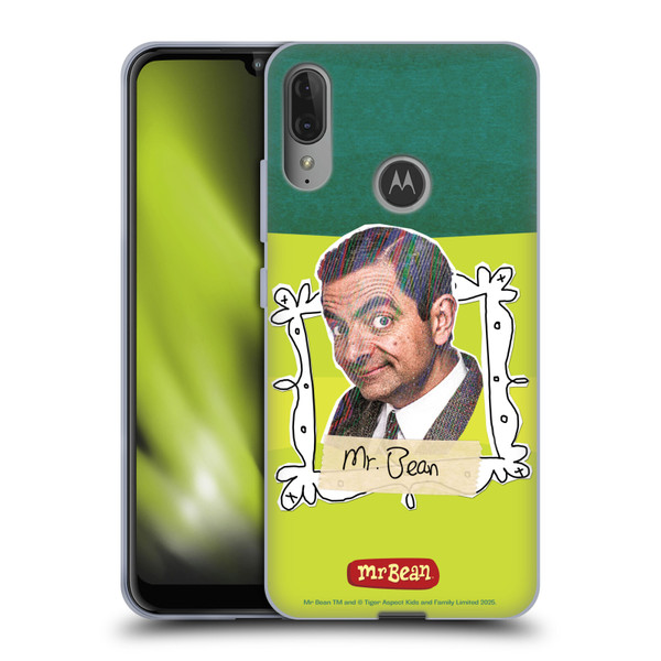 Mr. Bean Doodle Art With Teddy Soft Gel Case for Motorola Moto E6 Plus