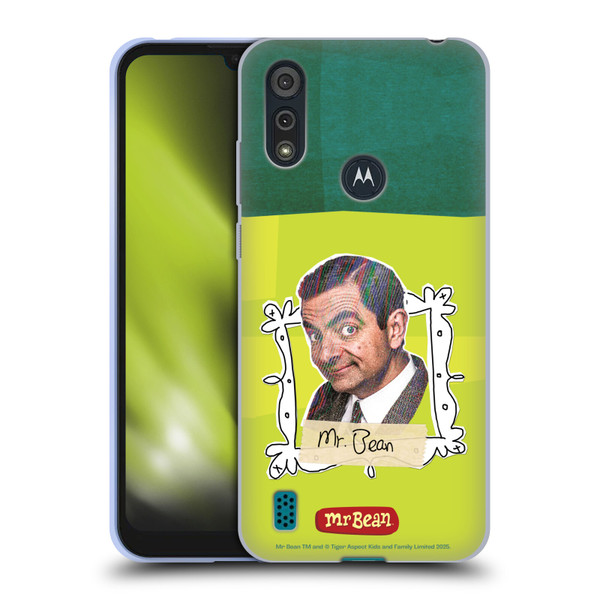 Mr. Bean Doodle Art With Teddy Soft Gel Case for Motorola Moto E6s (2020)