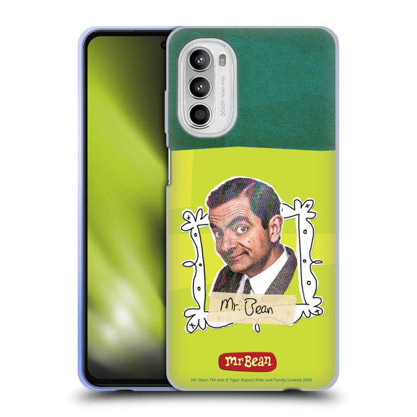 Mr. Bean Doodle Art With Teddy Soft Gel Case for Motorola Moto G52