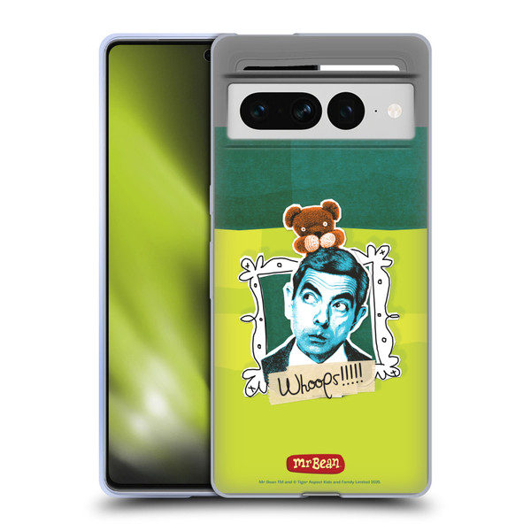 Mr. Bean Doodle Art Portrait Soft Gel Case for Google Pixel 7 Pro