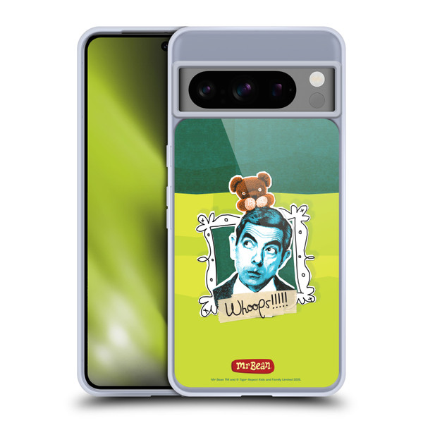 Mr. Bean Doodle Art Portrait Soft Gel Case for Google Pixel 8 Pro