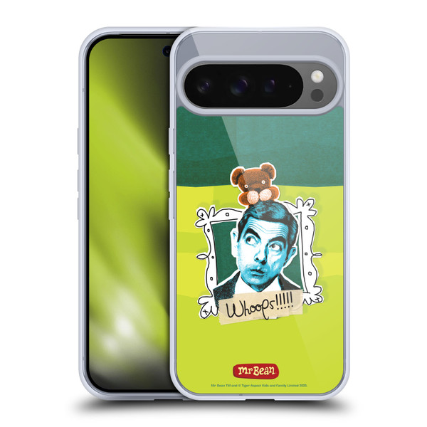 Mr. Bean Doodle Art Portrait Soft Gel Case for Google Pixel 9 Pro XL