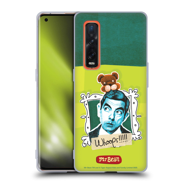 Mr. Bean Doodle Art Portrait Soft Gel Case for OPPO Find X2 Pro 5G