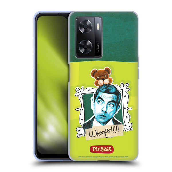 Mr. Bean Doodle Art Portrait Soft Gel Case for OPPO A57s
