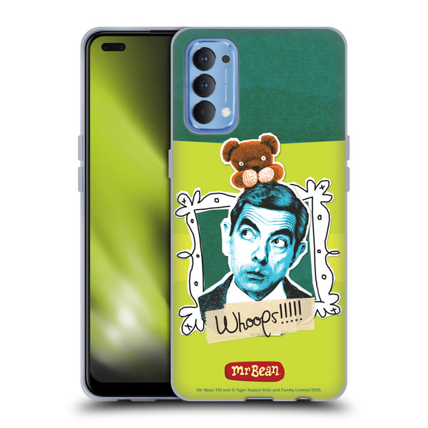 Mr. Bean Doodle Art Portrait Soft Gel Case for OPPO Reno 4 5G