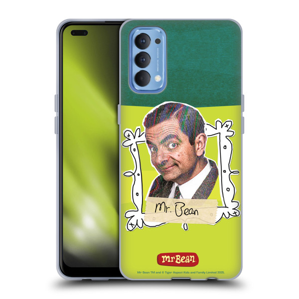 Mr. Bean Doodle Art With Teddy Soft Gel Case for OPPO Reno 4 5G