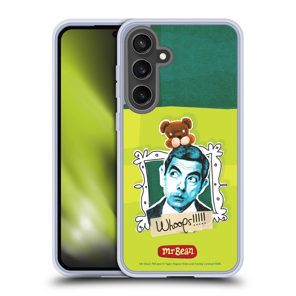 Mr. Bean Doodle Art Portrait Soft Gel Case for Samsung Galaxy S24 FE