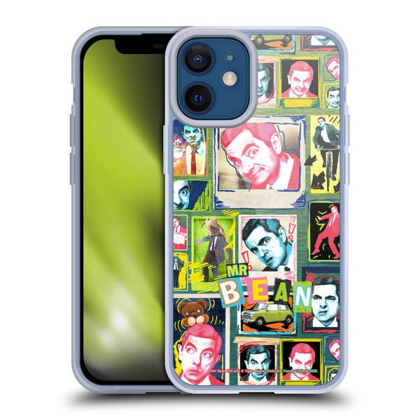 Mr. Bean Graphic Art Collage Soft Gel Case for Apple iPhone 12 Mini