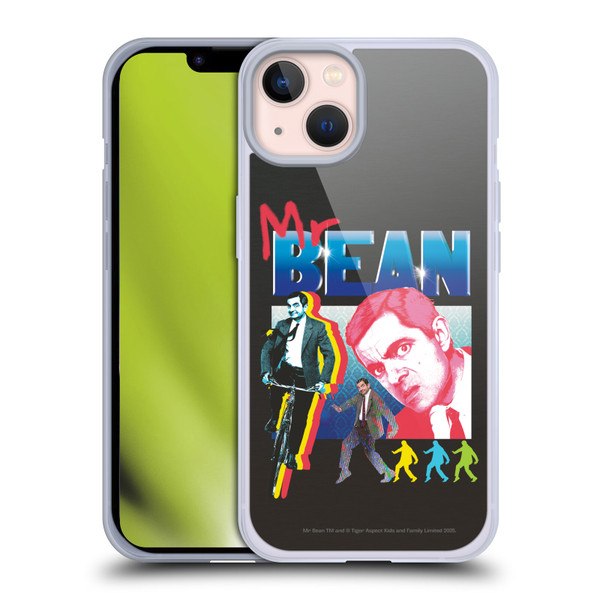 Mr. Bean Graphic Art Bike Soft Gel Case for Apple iPhone 13