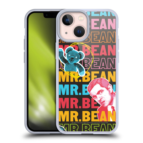 Mr. Bean Graphic Art With Teddy Soft Gel Case for Apple iPhone 13 Mini