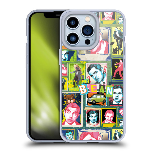 Mr. Bean Graphic Art Collage Soft Gel Case for Apple iPhone 13 Pro