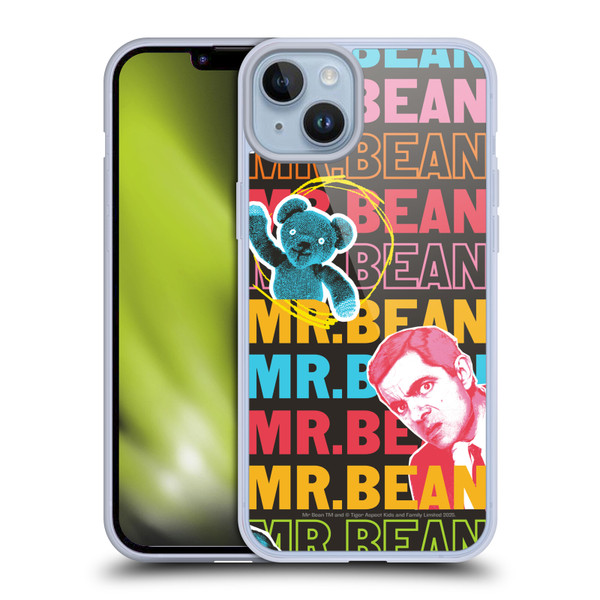 Mr. Bean Graphic Art With Teddy Soft Gel Case for Apple iPhone 14 Plus