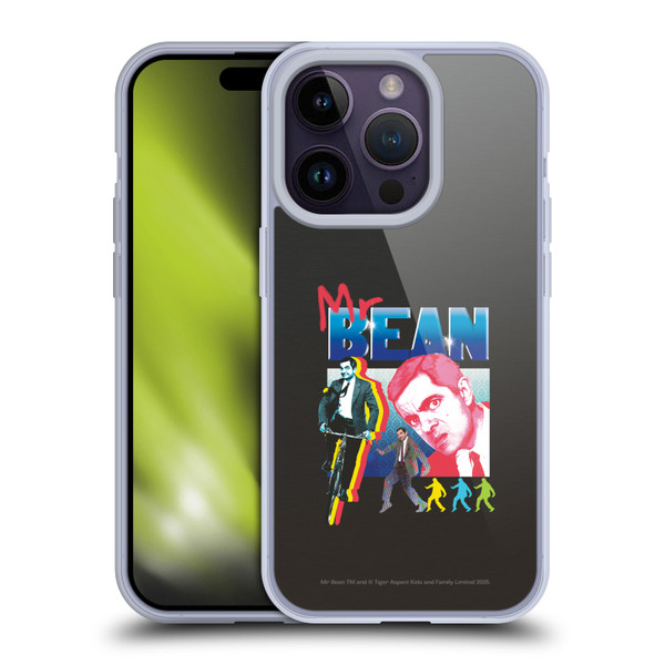 Mr. Bean Graphic Art Bike Soft Gel Case for Apple iPhone 14 Pro