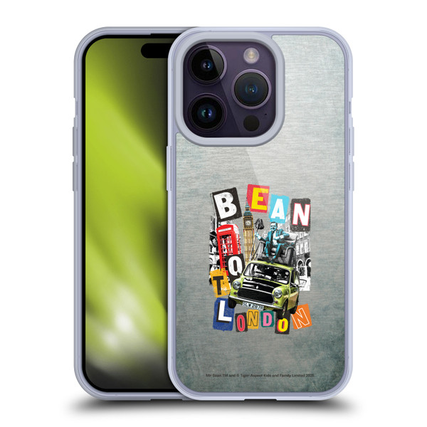Mr. Bean Graphic Art Bean To London Soft Gel Case for Apple iPhone 14 Pro