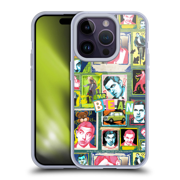 Mr. Bean Graphic Art Collage Soft Gel Case for Apple iPhone 14 Pro