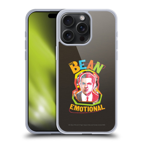 Mr. Bean Graphic Art Bean Emotional Soft Gel Case for Apple iPhone 15 Pro Max
