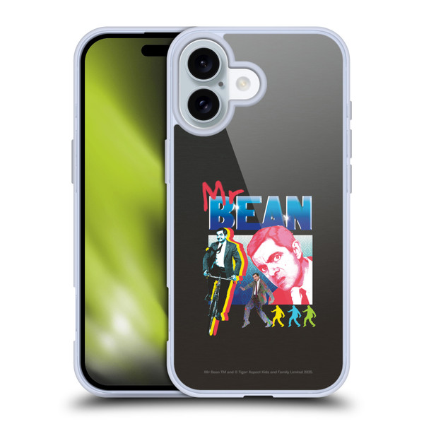 Mr. Bean Graphic Art Bike Soft Gel Case for Apple iPhone 16