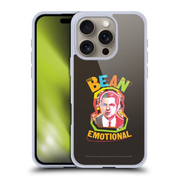 Mr. Bean Graphic Art Bean Emotional Soft Gel Case for Apple iPhone 16 Pro