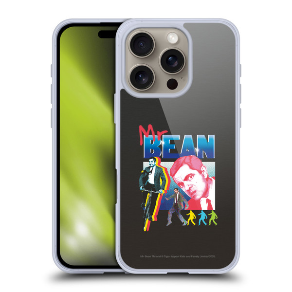 Mr. Bean Graphic Art Bike Soft Gel Case for Apple iPhone 16 Pro