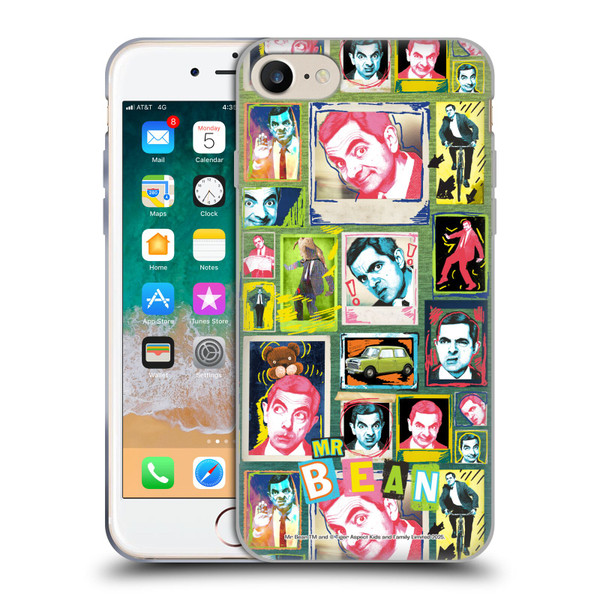 Mr. Bean Graphic Art Collage Soft Gel Case for Apple iPhone 7 / 8 / SE 2020 & 2022