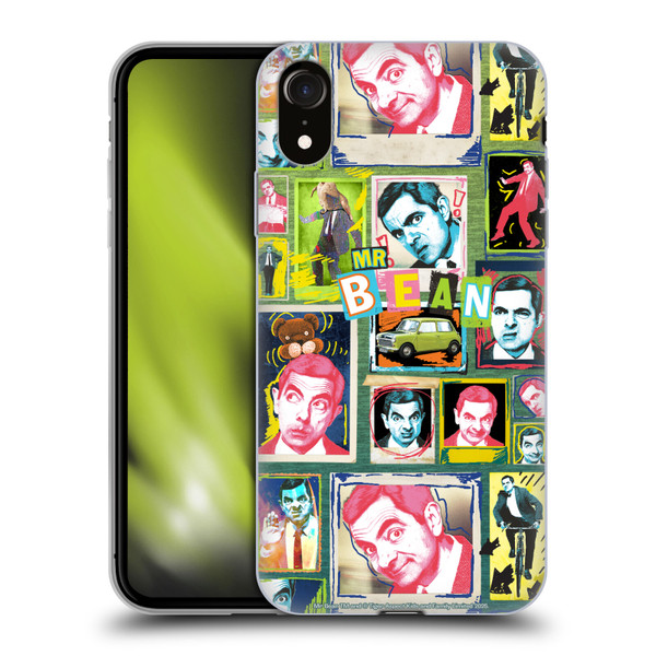 Mr. Bean Graphic Art Collage Soft Gel Case for Apple iPhone XR