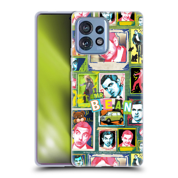 Mr. Bean Graphic Art Collage Soft Gel Case for Motorola Moto Edge 40 Pro/Plus 2023