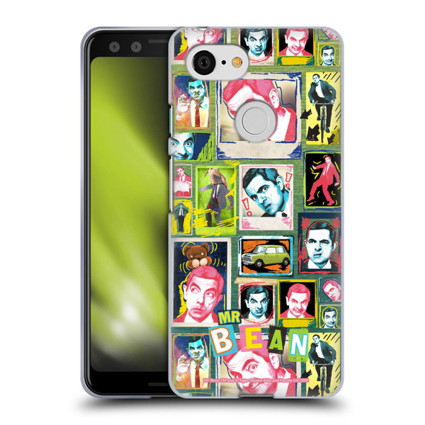 Mr. Bean Graphic Art Collage Soft Gel Case for Google Pixel 3