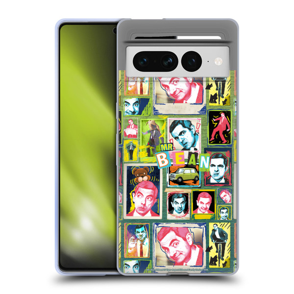 Mr. Bean Graphic Art Collage Soft Gel Case for Google Pixel 7 Pro