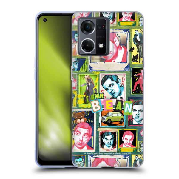 Mr. Bean Graphic Art Collage Soft Gel Case for OPPO Reno8 4G