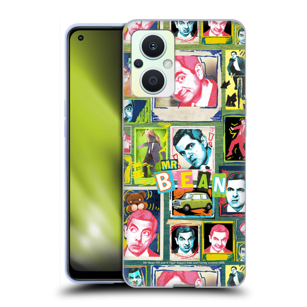 Mr. Bean Graphic Art Collage Soft Gel Case for OPPO Reno8 Lite