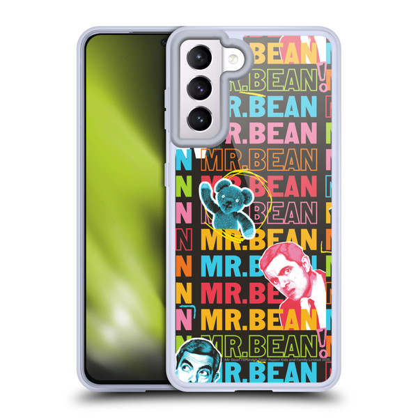 Mr. Bean Graphic Art With Teddy Soft Gel Case for Samsung Galaxy S21 5G
