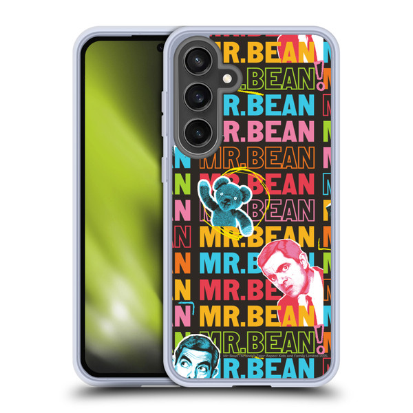 Mr. Bean Graphic Art With Teddy Soft Gel Case for Samsung Galaxy S24 FE