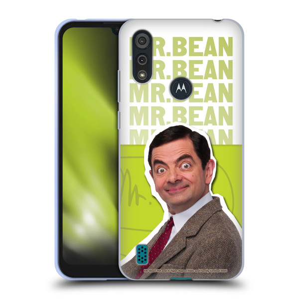 Mr. Bean Key Art Portrait Soft Gel Case for Motorola Moto E6s (2020)