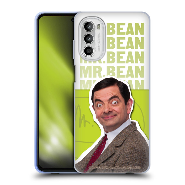 Mr. Bean Key Art Portrait Soft Gel Case for Motorola Moto G52