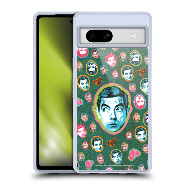 Mr. Bean Key Art Collage Soft Gel Case for Google Pixel 7a