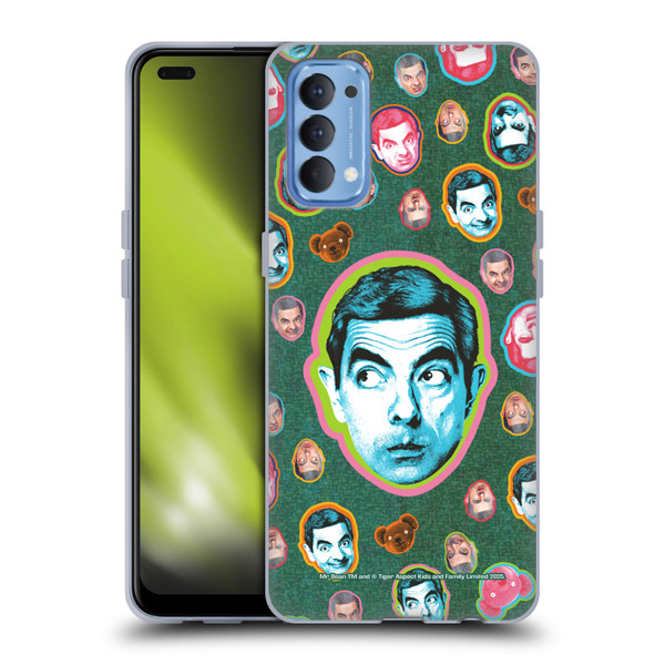 Mr. Bean Key Art Collage Soft Gel Case for OPPO Reno 4 5G