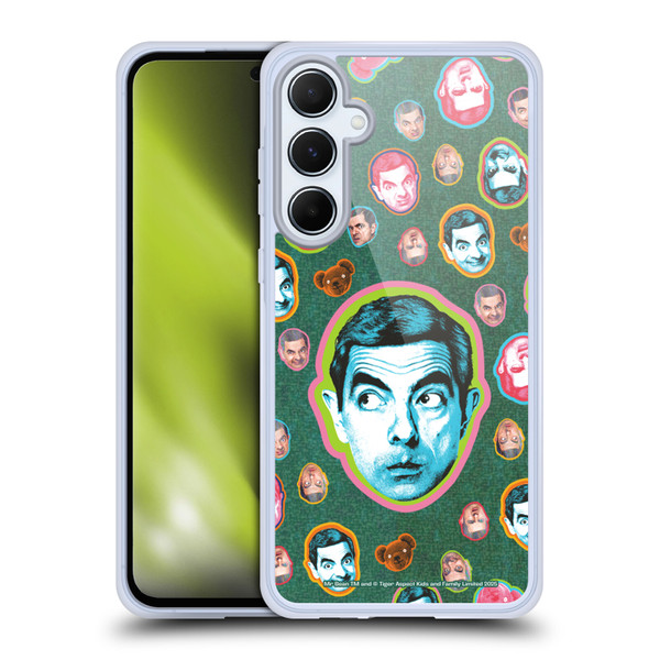 Mr. Bean Key Art Collage Soft Gel Case for Samsung Galaxy A55 5G