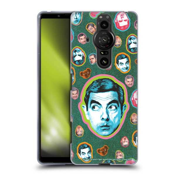 Mr. Bean Key Art Collage Soft Gel Case for Sony Xperia Pro-I
