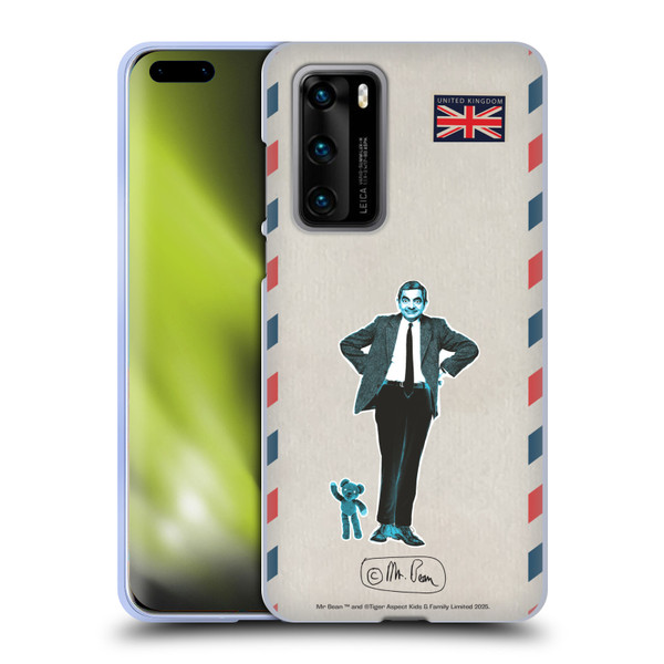 Mr. Bean London Art Postcard Soft Gel Case for Huawei P40 5G