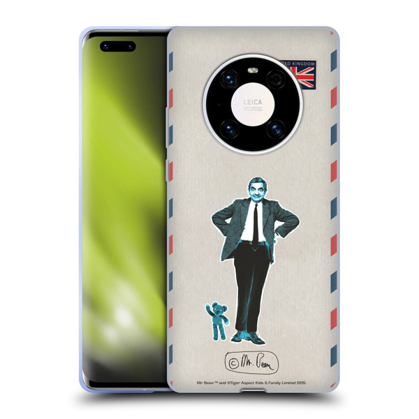 Mr. Bean London Art Postcard Soft Gel Case for Huawei Mate 40 Pro 5G