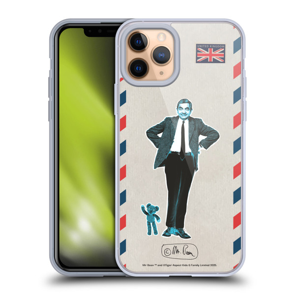 Mr. Bean London Art Postcard Soft Gel Case for Apple iPhone 11 Pro