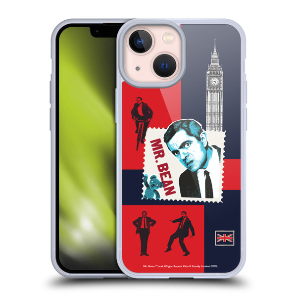 Mr. Bean London Art UK Art Soft Gel Case for Apple iPhone 13 Mini