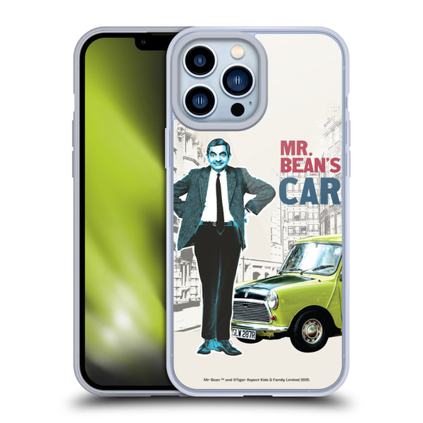 Mr. Bean London Art With Car Soft Gel Case for Apple iPhone 13 Pro Max