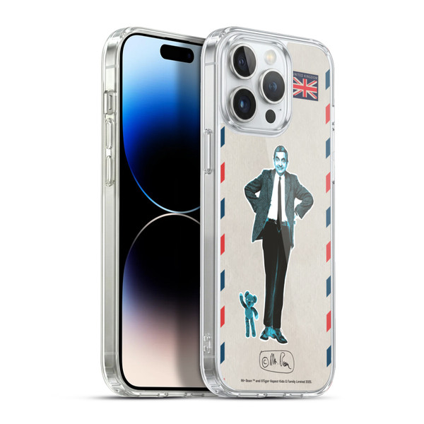 Mr. Bean London Art Postcard Soft Gel Case for Apple iPhone 13 Pro Max & MagSafe