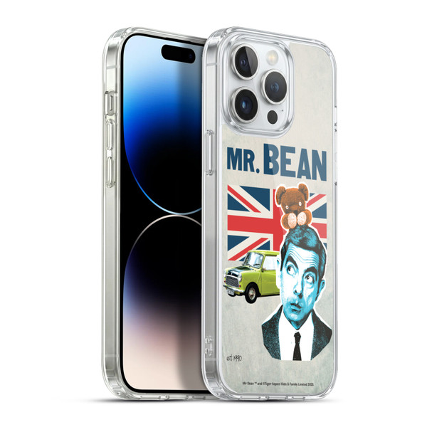Mr. Bean London Art With Teddy Soft Gel Case for Apple iPhone 13 Pro Max & MagSafe