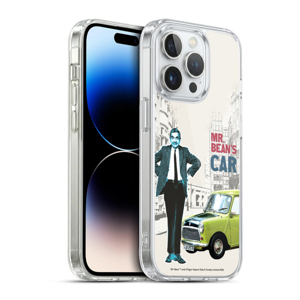 Mr. Bean London Art With Car Soft Gel Case for Apple iPhone 13 Pro & MagSafe