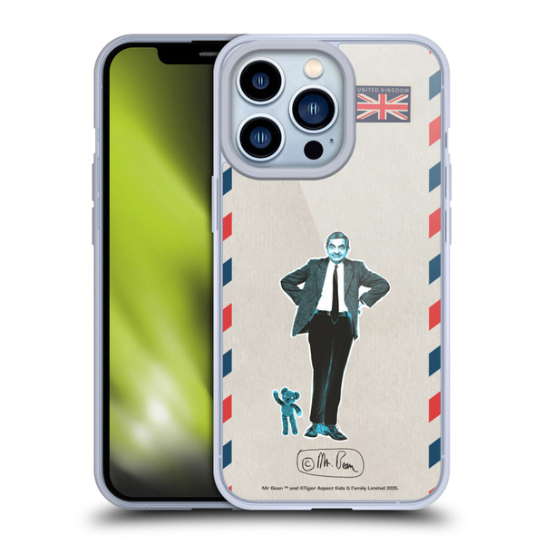Mr. Bean London Art Postcard Soft Gel Case for Apple iPhone 13 Pro