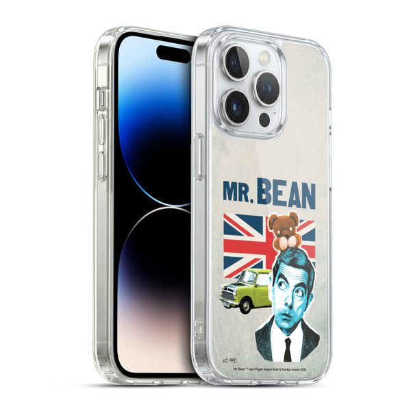 Mr. Bean London Art With Teddy Soft Gel Case for Apple iPhone 13 Pro & MagSafe