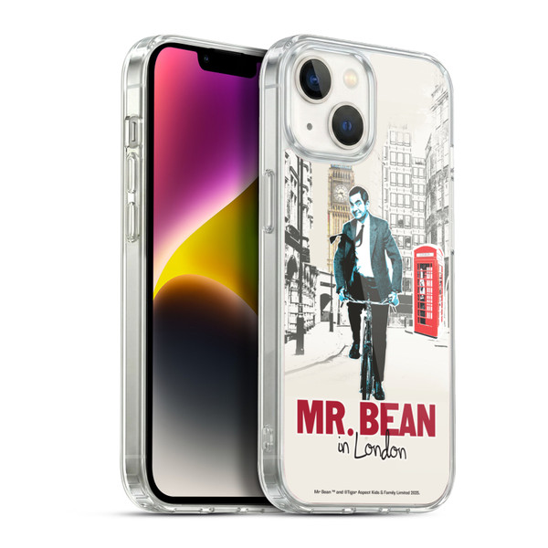 Mr. Bean London Art In London Soft Gel Case for Apple iPhone 14